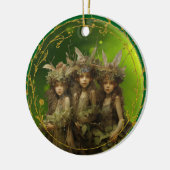 WoodlandFairies Ornament, Forest Fairycore Decor Keramisch Ornament (Links)