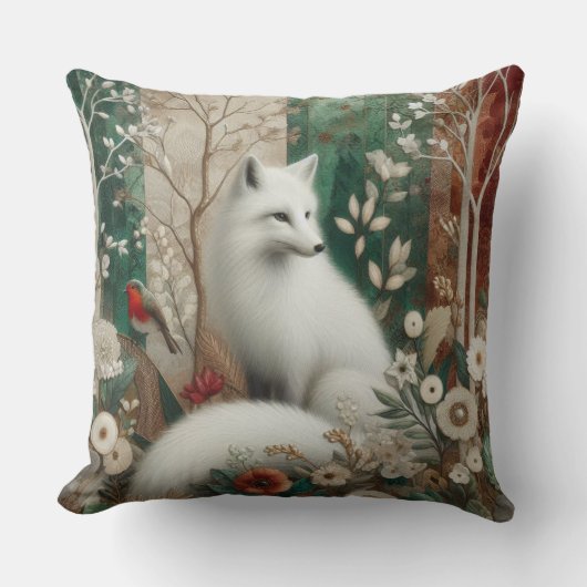 Woodlands Arctic Fox Decor Kussen (Voorkant)