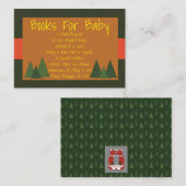 Woodlands Baby shower Breng een boek Insert Informatiekaartje (Voorkant / Achterkant)