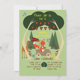 Woodlands Baby shower Invitation Kaart