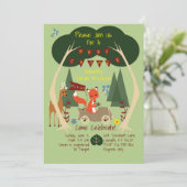 Woodlands Baby shower Invitation Kaart (Staand voorkant)
