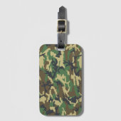 Woodlands Camouflage Outdoor Gift Bagagelabel (Voorkant (verticaal))