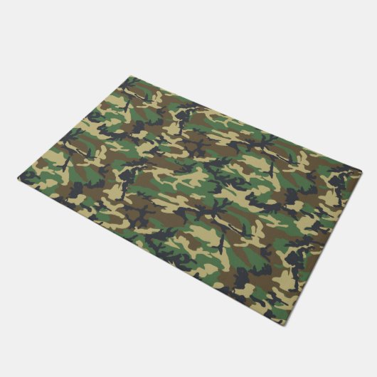 Woodlands Camouflage Outdoor Gift Deurmat (Schuin)