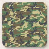 Woodlands Camouflage Outdoorsman Bier Onderzetter (Voorkant)