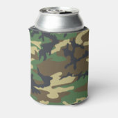 Woodlands Camouflage Outdoorsman Gift Blikjeskoeler (Blikje Achterkant)