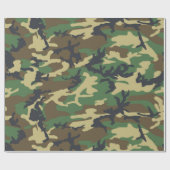 Woodlands Camouflage Outdoorsman Gift Cadeaupapier (Vlak)
