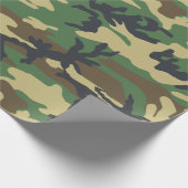 Woodlands Camouflage Outdoorsman Gift Cadeaupapier (Hoek)
