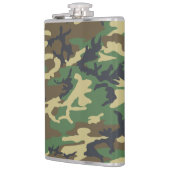 Woodlands Camouflage Outdoorsman Gift Heupfles (Links)