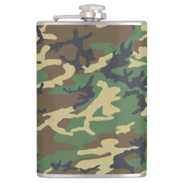 Woodlands Camouflage Outdoorsman Gift Heupfles