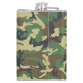 Woodlands Camouflage Outdoorsman Gift Heupfles (Achterkant)