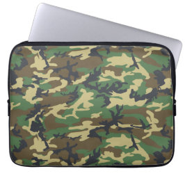 Woodlands Camouflage Outdoorsman Gift Laptop Sleev Laptop Sleeve