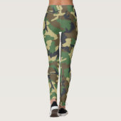 Woodlands Camouflage Outdoorsman Gift Leggings (Achterkant)