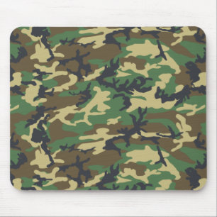 Woodlands Camouflage Outdoorsman Gift Muismat