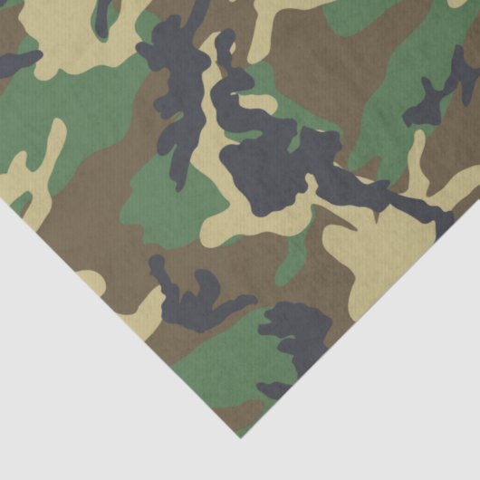 Woodlands Camouflage Outdoorsman Gift Tissuepapier (Detail)