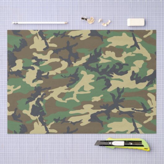 Woodlands Camouflage Outdoorsman Gift Tissuepapier (Craft)