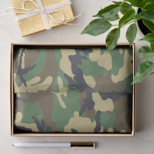 Woodlands Camouflage Outdoorsman Gift Tissuepapier (Geschenk)