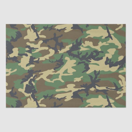 Woodlands Camouflage Outdoorsman Gift Tissuepapier (Voorkant)