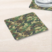 Woodlands Camouflage Outdoorsman Kartonnen Onderzetters (Schuin)