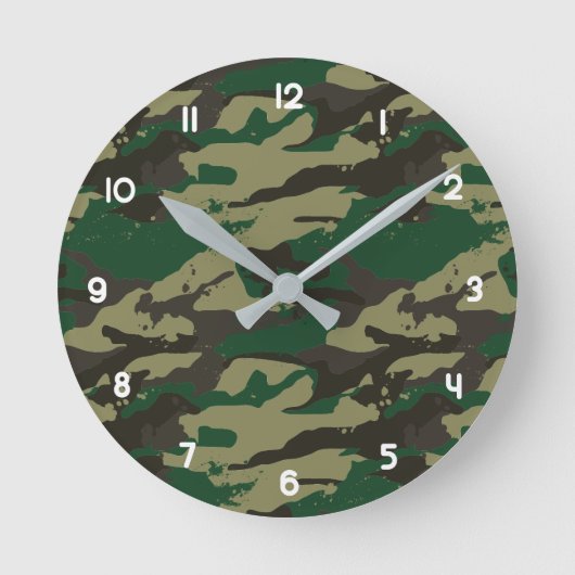 Woodlands camouflage ronde klok (Voorkant)