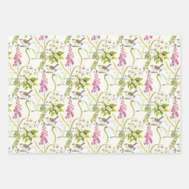 Woodlands Floral & Bird Waterverf inpakpapier