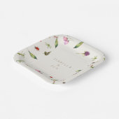 Woodlands Floral Wedding Greenery Papieren Bordje (Gebogen)