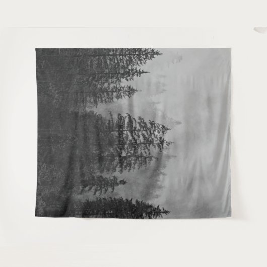 Woodlands Forest Pine Trees Mural | Muur Wandkleed (Voorkant (horizontaal))