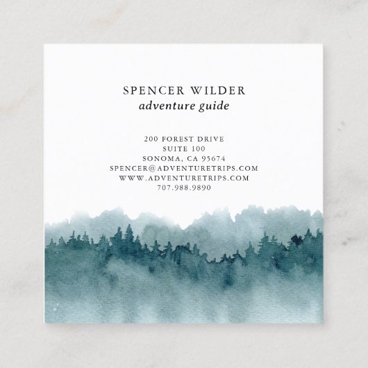 Woodlands Forest Visitekaartje (Achterkant)