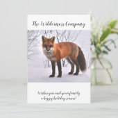 Woodlands Fox in sneeuwkerst Feestdagenkaart (Staand voorkant)