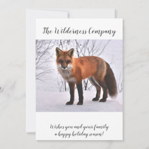 Woodlands Fox in sneeuwkerst Feestdagenkaart