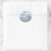 Woodlands Prettige feestdagen Envelope Seals Ronde Sticker (Tas)
