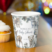 Woodlands schattige babydieren baby shower op maat papieren bekers