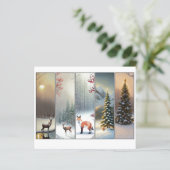 Woodlands thema Kerst bladwijzer set (Staand voorkant)