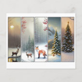 Woodlands thema Kerst bladwijzer set (Voorkant)