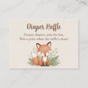 Woodlands Vos Waterverf Luier Raffle Kaart
