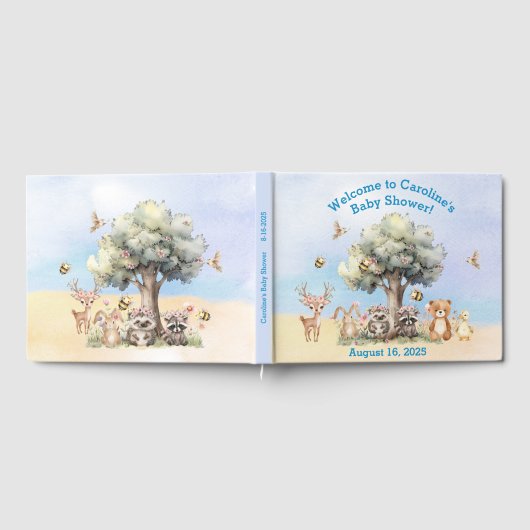 Woodlands Wildlife Baby shower gastenboek (Volledig)
