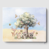 Woodlands Wildlife Baby shower gastenboek (Achterkant)