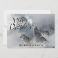 Woodlands Wolves Winter Prettig Kerstfeest Vakant