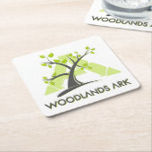 WoodlandsARK Square Onderzetter w/LOGO (Schuin)