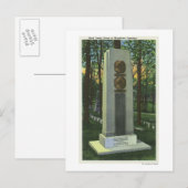Woodlawn Cemetery, Mark Twain Gravestone Scene Briefkaart (Voorkant / Achterkant)