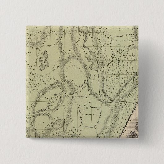 Woodlawn Cemetery Vierkante Button 5,1 Cm (Voorkant)