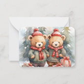 Woodlawn Christmas: Gezellige Beren Notitiekaartje (Achterkant)