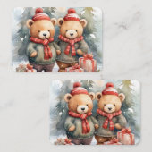 Woodlawn Christmas: Gezellige Beren Notitiekaartje (Voorkant / Achterkant)