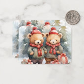 Woodlawn Christmas: Gezellige Beren Notitiekaartje (Voorkant / Achterkant in situ)