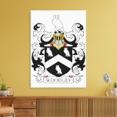 Woodley Family Crest Canvas Afdruk (Insitu (Woonkamer))