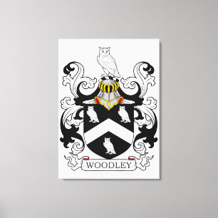 Woodley Family Crest Canvas Afdruk
