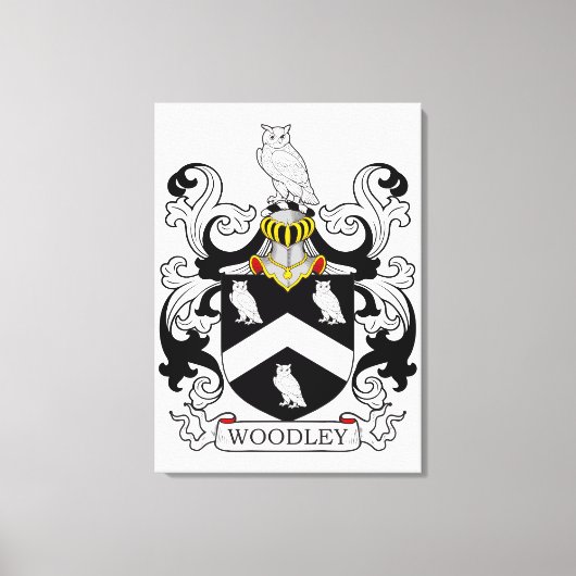 Woodley Family Crest Canvas Afdruk (Voorkant)