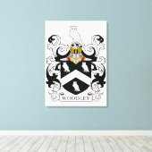 Woodley Family Crest Canvas Afdruk (Insitu (Houten vloer))