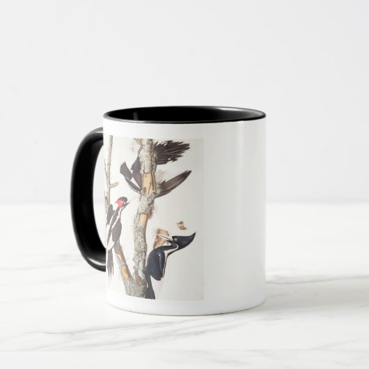 Woodpecker, 1829, ivoor-buikspiraal (druk) mok (Voorkant links)