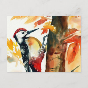Woodpecker Aquarel Briefkaart