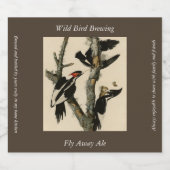 Woodpecker Audubon's Birds of America Bier Etiket (Enkel label)